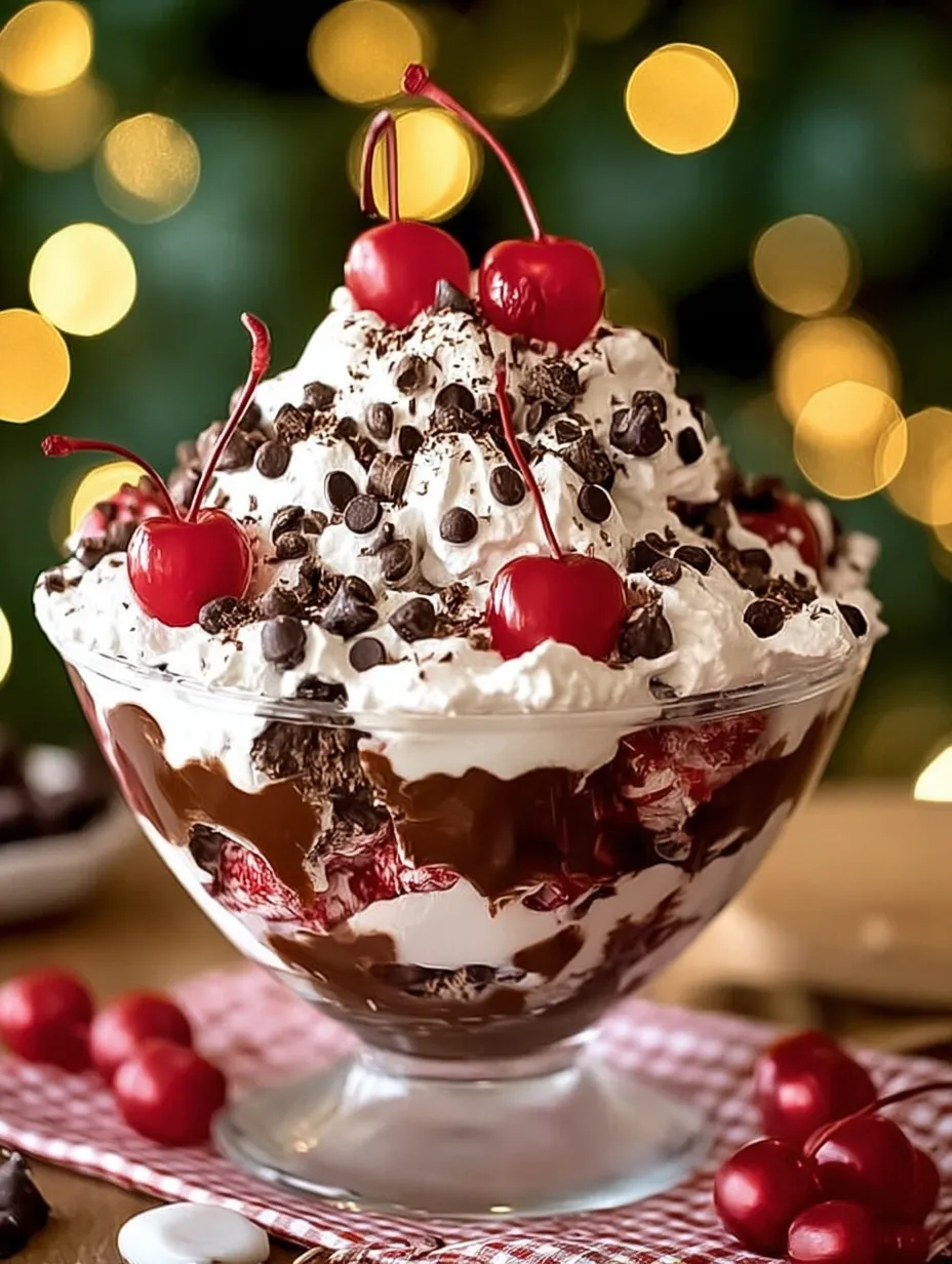 🎄 Christmas Black Forest Fluff: A Rich, Festive, and Easy No-Bake Holiday Dessert