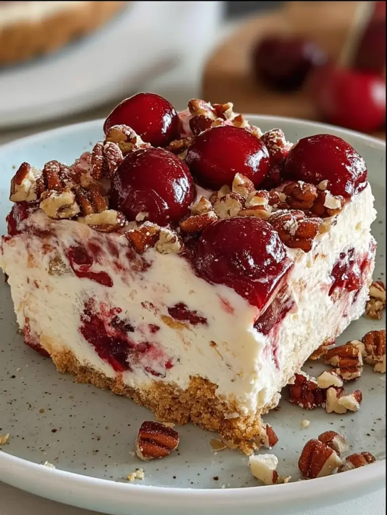 Cherry Pecan Cheesecake Lush