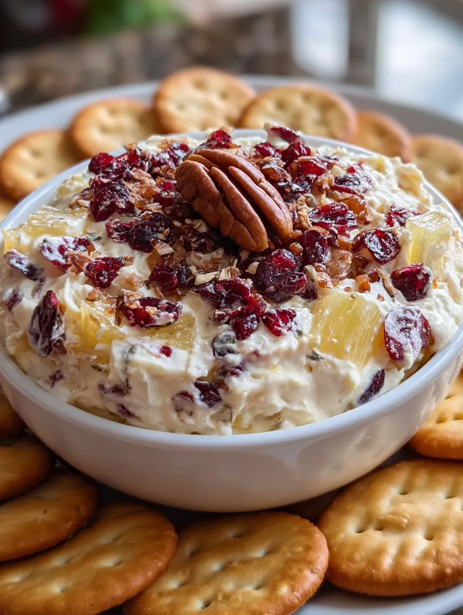 🍍 Pineapple Cranberry Cream Cheese Dessert Dip: A Dip That Steals the Show