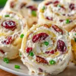 Pineapple Cranberry Cream Cheese Party Pinwheels