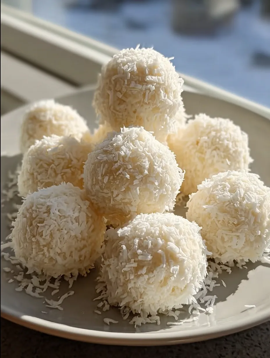 NO BAKE – Cream-Cheese Coconut Snowballs Recipe