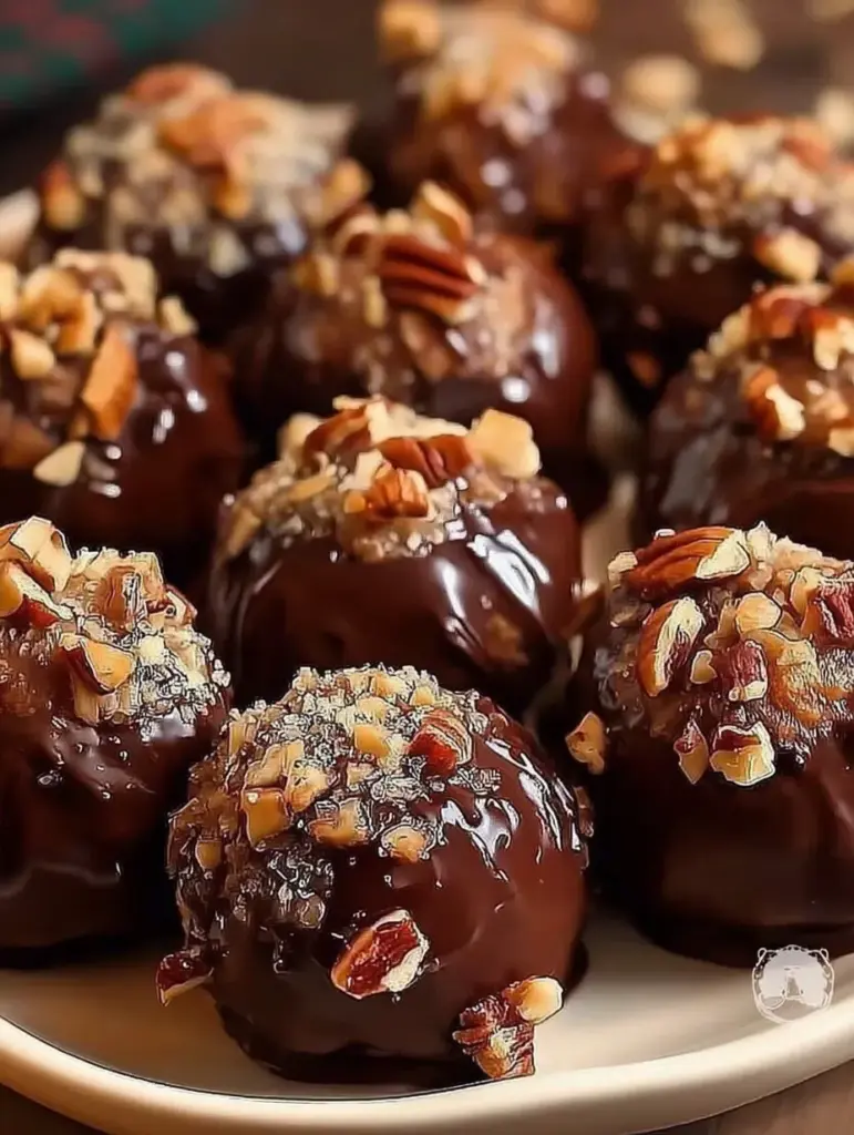 Christmas Chocolate Pecan Pie Balls