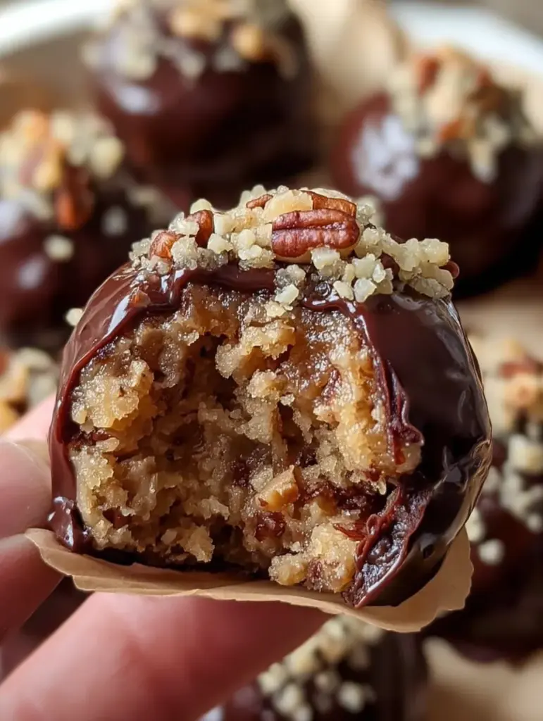Christmas Chocolate Pecan Pie Balls