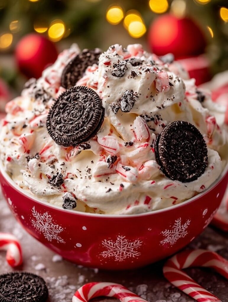Christmas Candy Cane Oreo Fluff