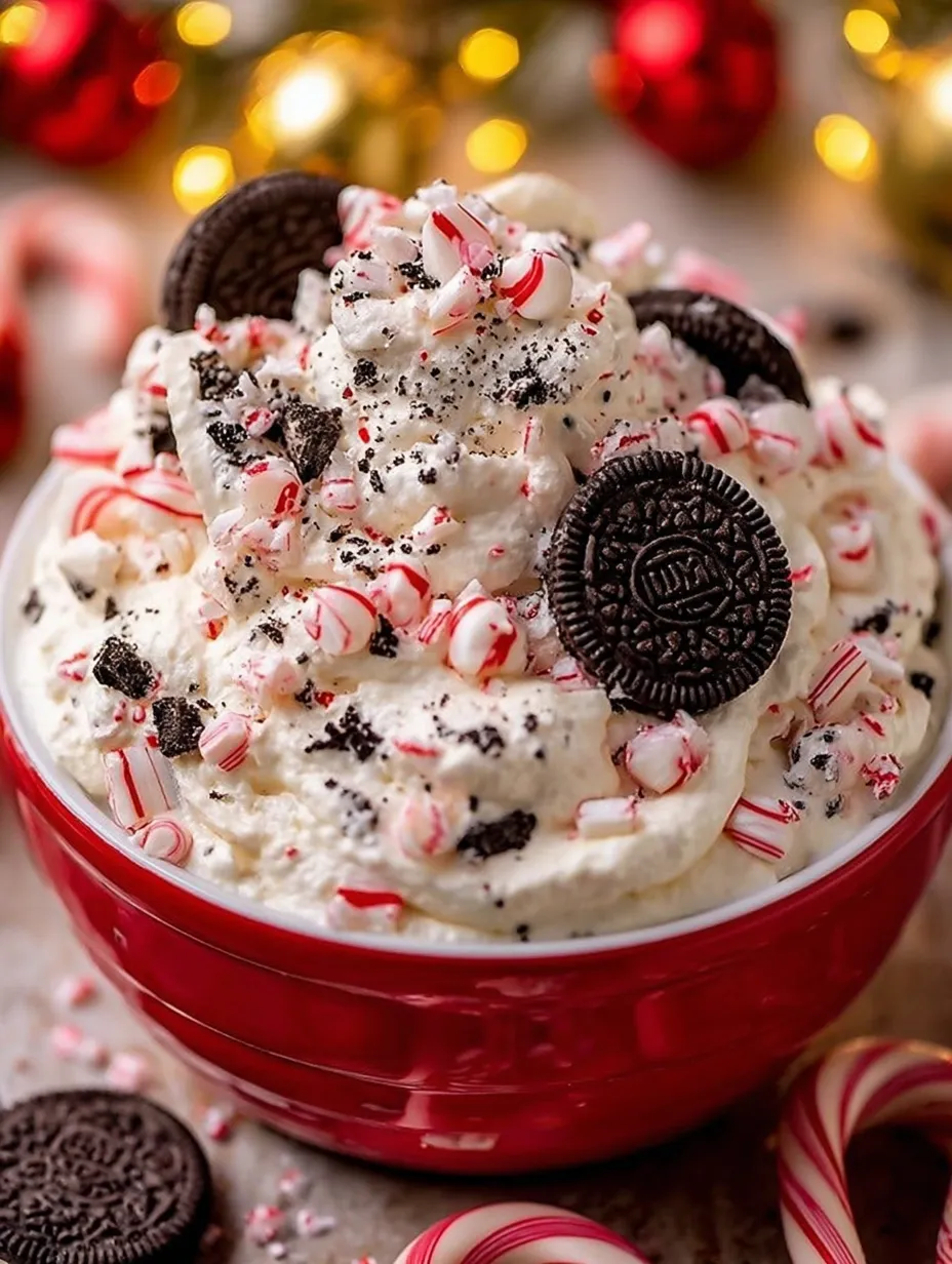 Christmas Candy Cane Oreo Fluff