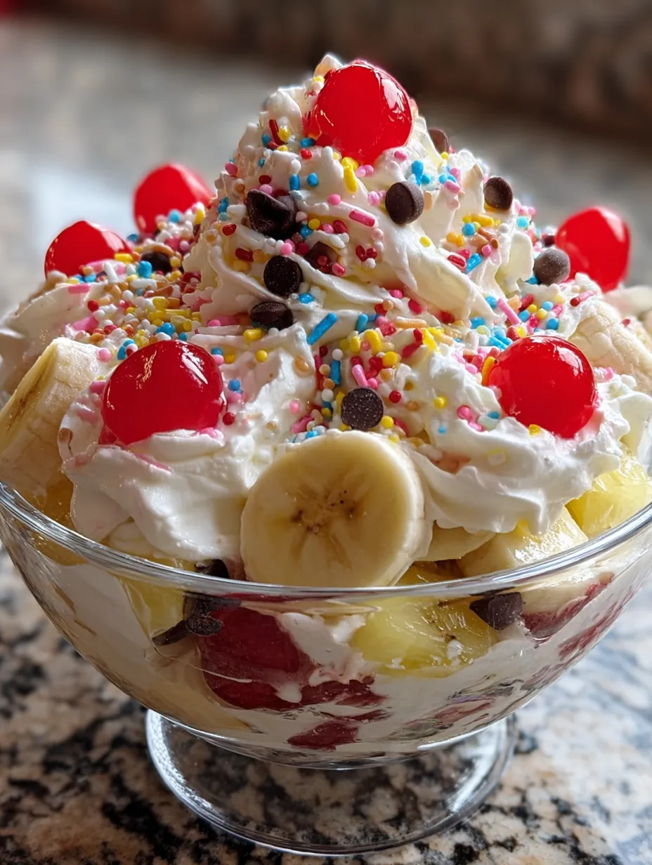 Banana Split Fluff Sundae Bowl: A Scoop of Joy in Every Bite! 🍒