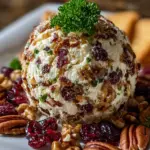 Apple Pecan Cranberry Holiday Cheese Ball
