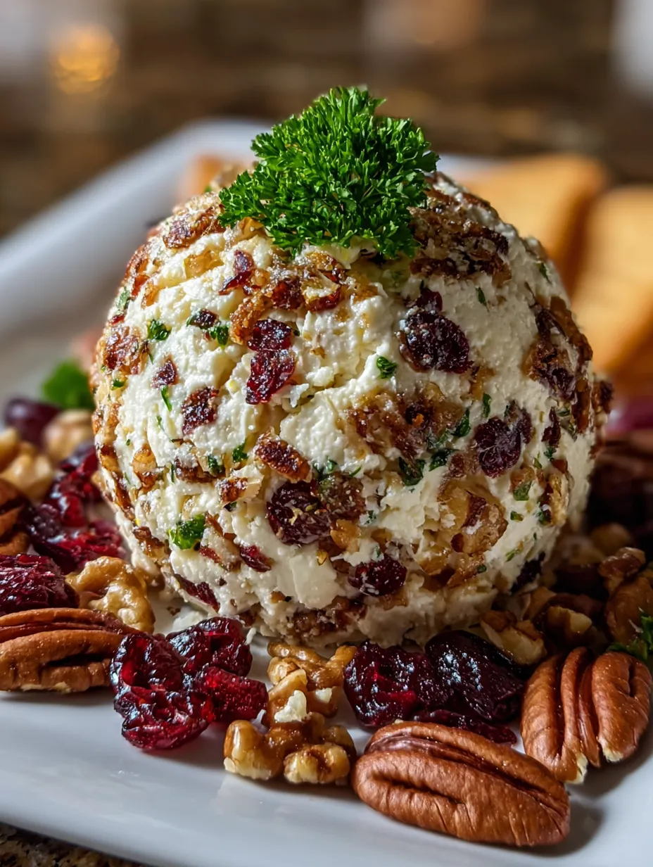 🍎 Apple Pecan Cranberry Holiday Cheese Ball Recipe: A Festive, Flavor-Packed Crowd-Pleaser! 🎄