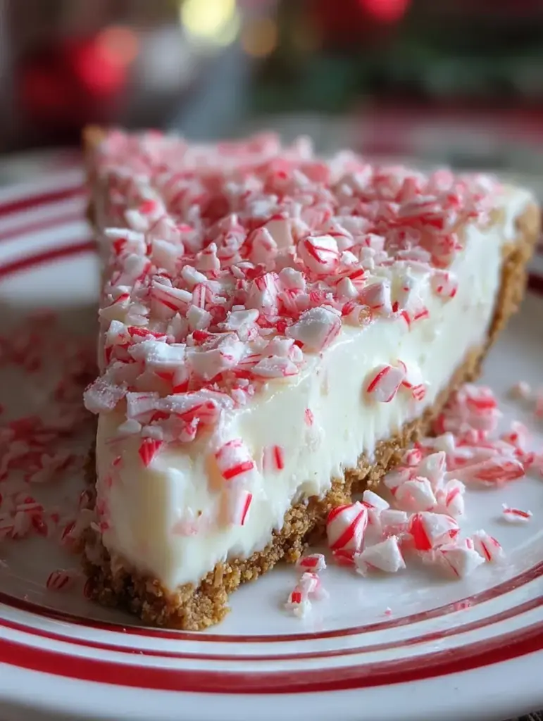 No-Bake Candy Cane Pie
