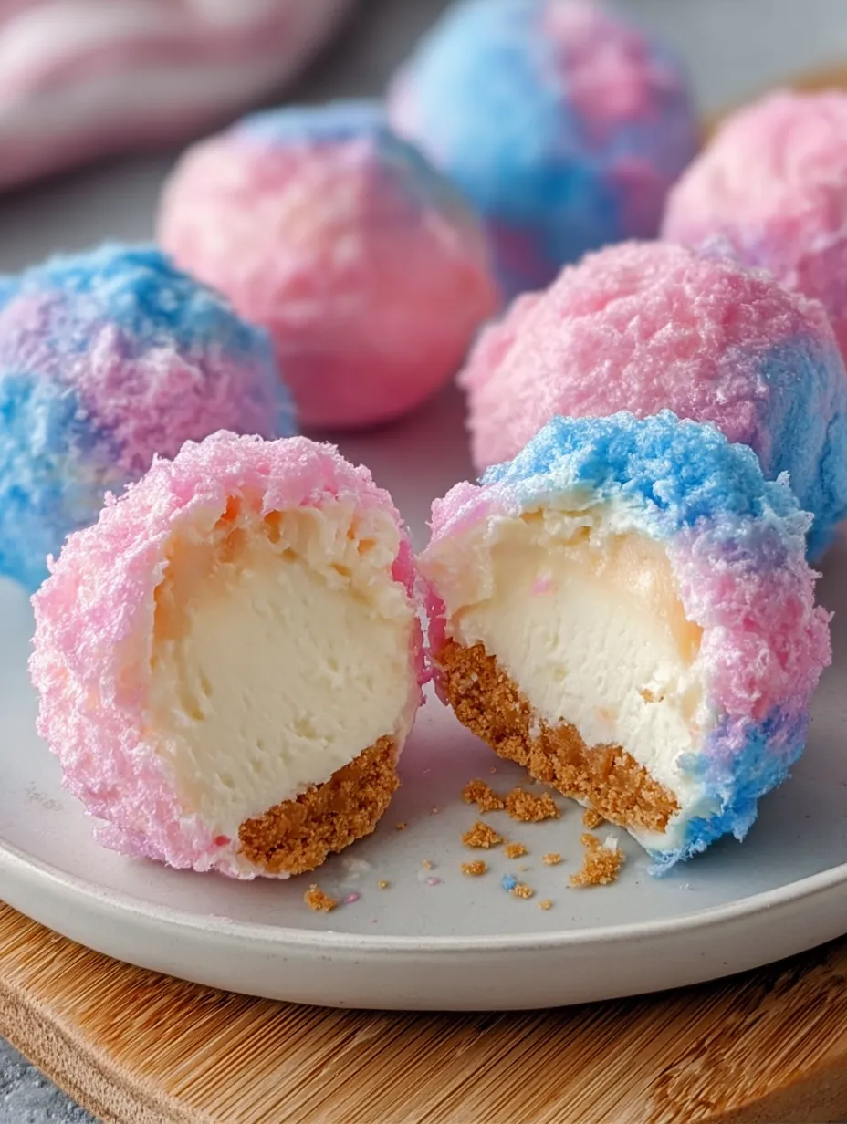 Crispy Cotton Candy Cheesecake Bombs: A Whimsical Dessert Dream Come True