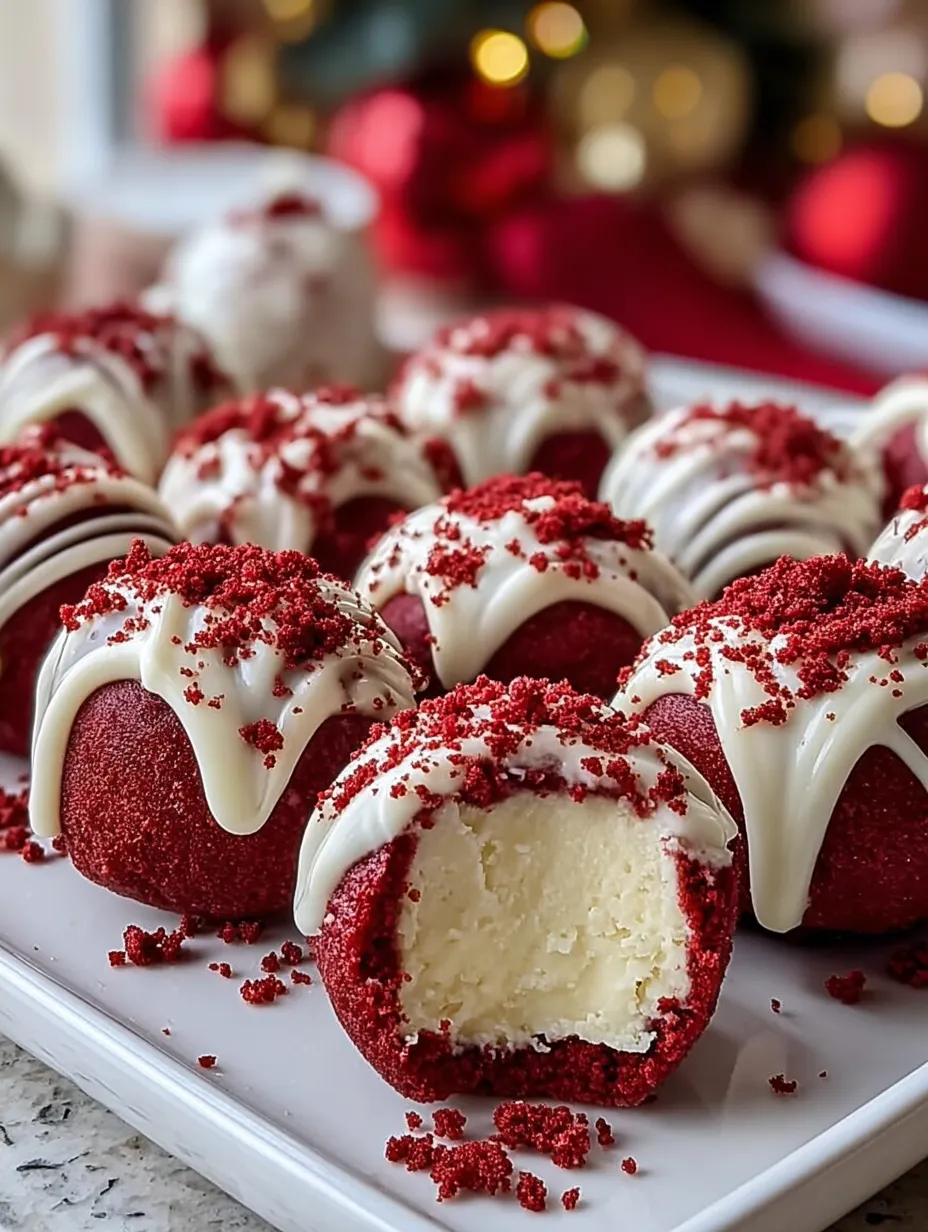Christmas Red Velvet Cheesecake Bites