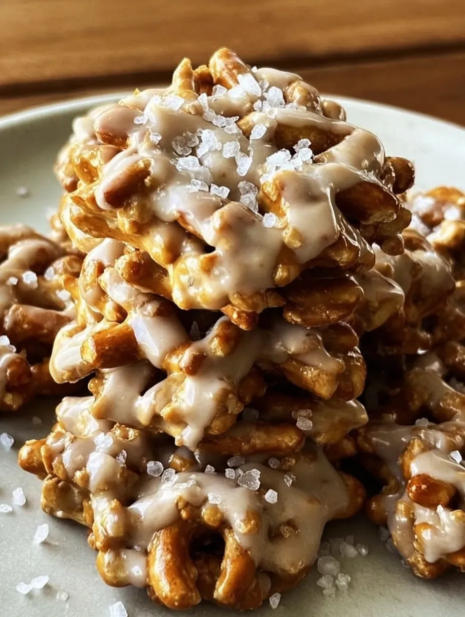Salted White Chocolate Pretzel Caramel Clusters – The Ultimate Sweet & Salty No-Bake Treat