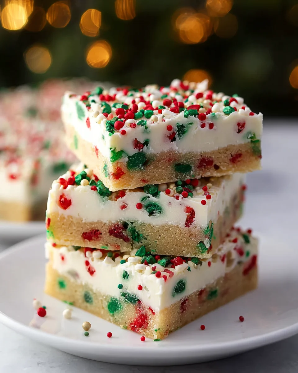 Christmas Sugar Cookie Bars