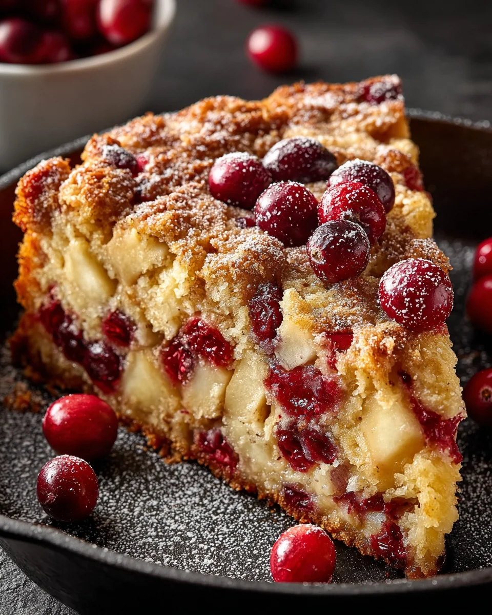 Cranberry Apple Skillet Cake