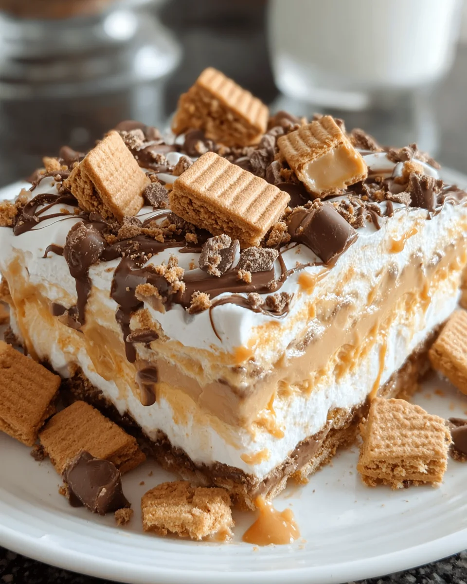 Peanut Butter Layered Delight: Indulge in This Creamy Treat!