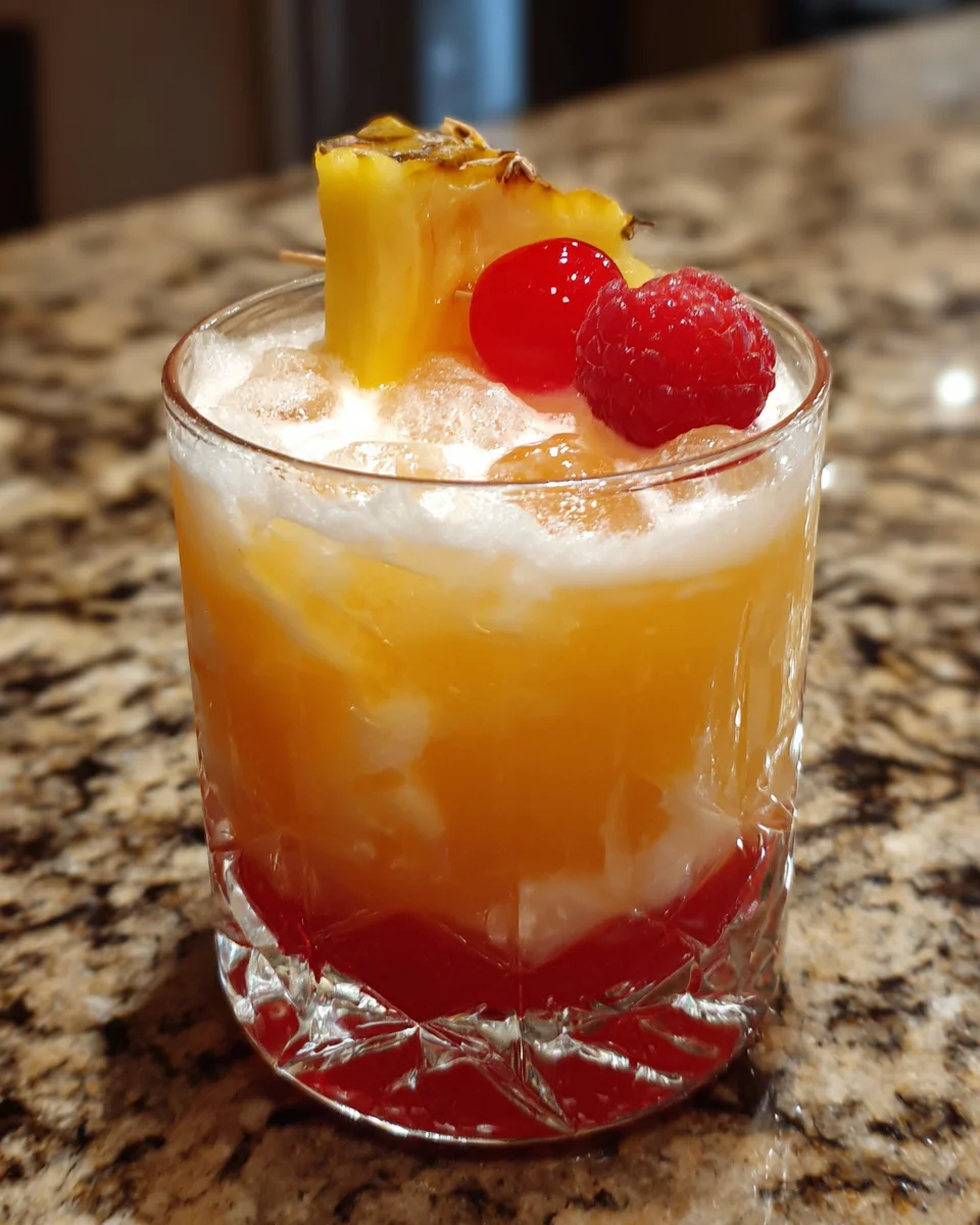 Sunset Colada Twist: A Vibrant, Layered Tropical Cocktail