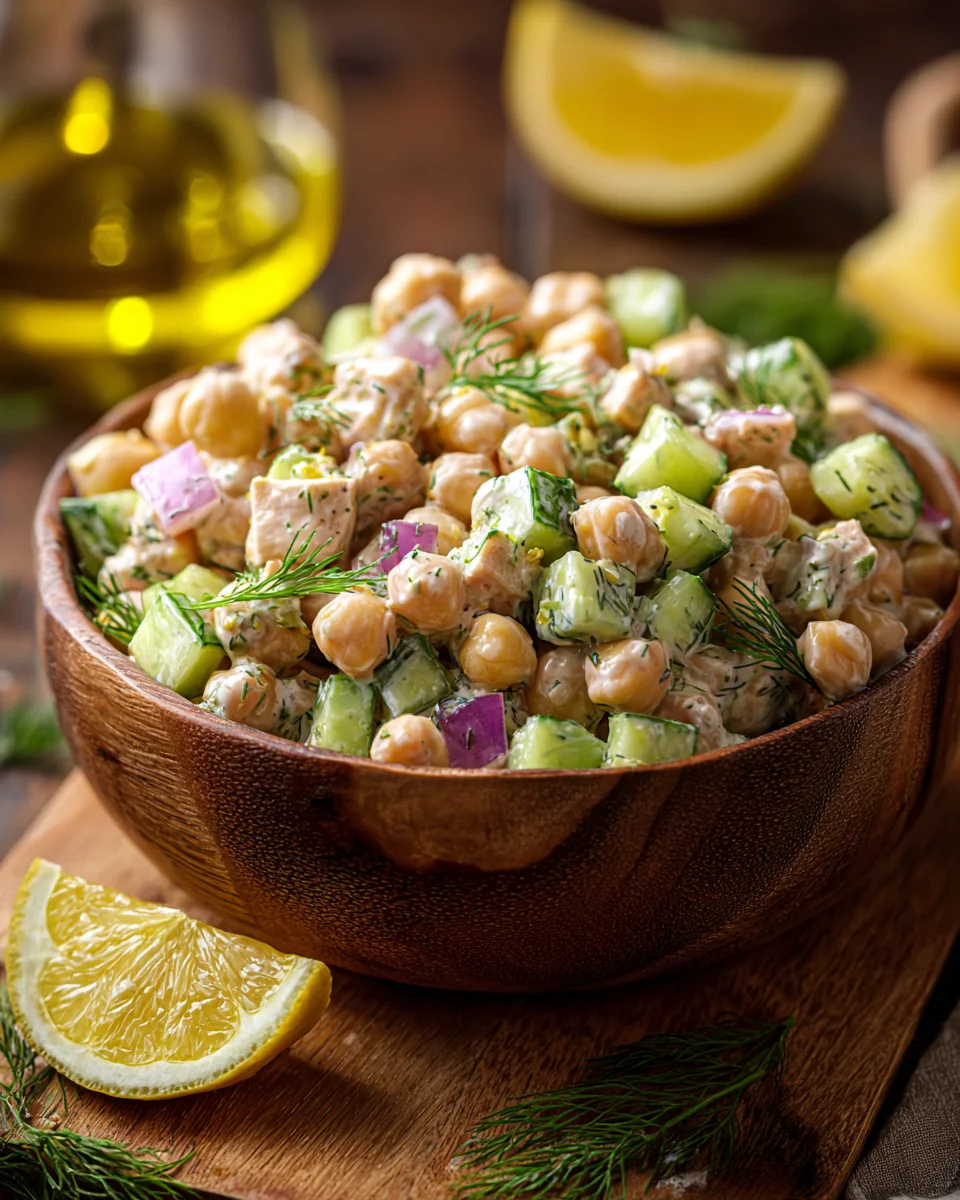 Healthy Tuna Garbanzo Bean Salad