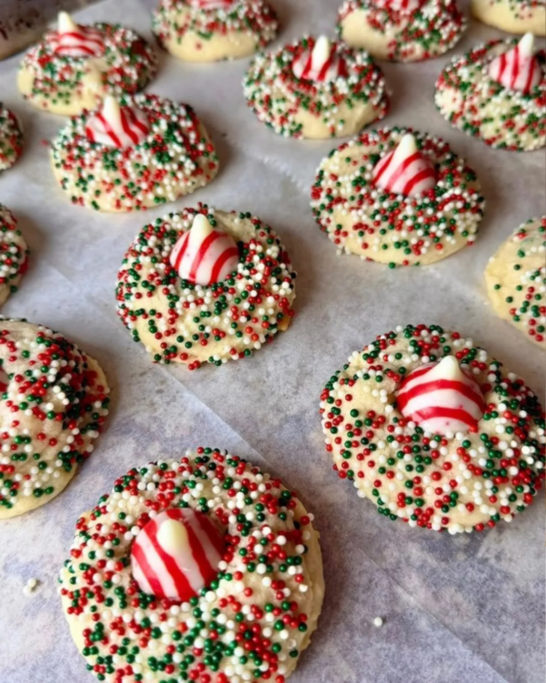 Candy Cane Kiss Cookies Recipe