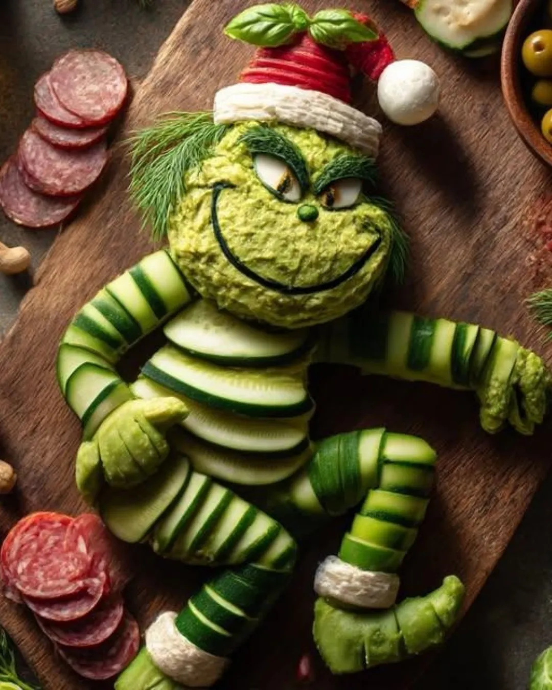 Grinch Avocado Charcuterie Board (Viral Christmas Appetizer)