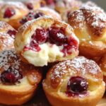 Cherry Cheesecake Crescent Muffins