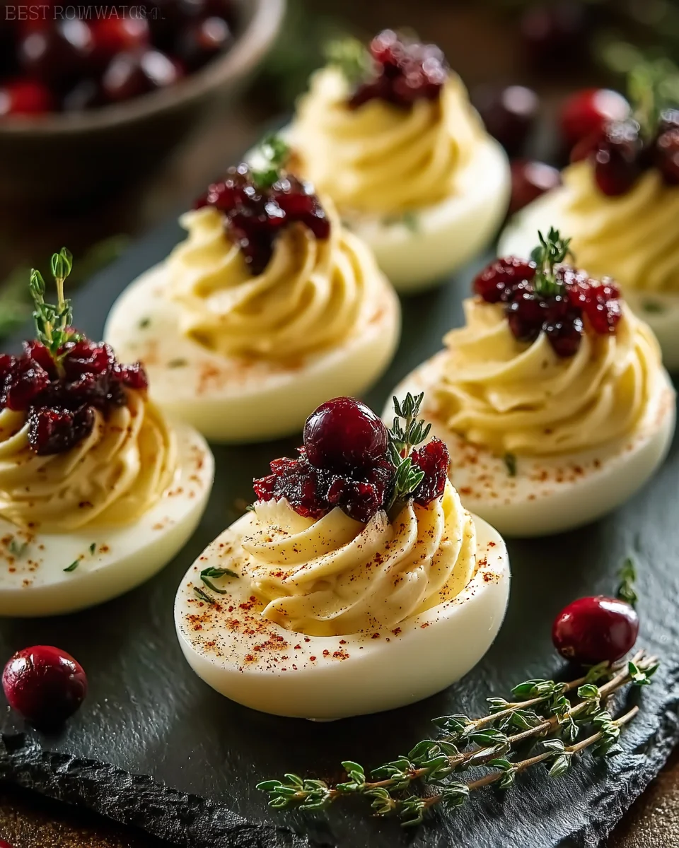 Harvest Cranberry Deviled Eggs: A Festive Delight!