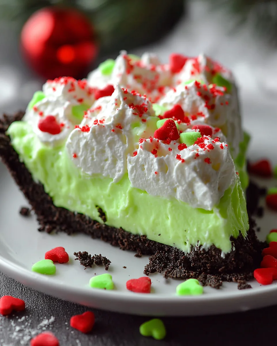 No Bake Grinch Pie