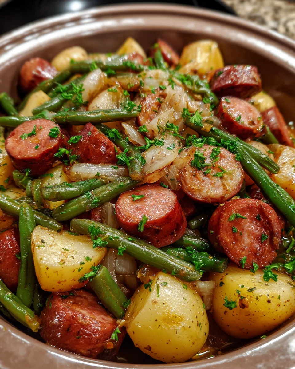 Crockpot Kielbasa Potatoes Green Beans
