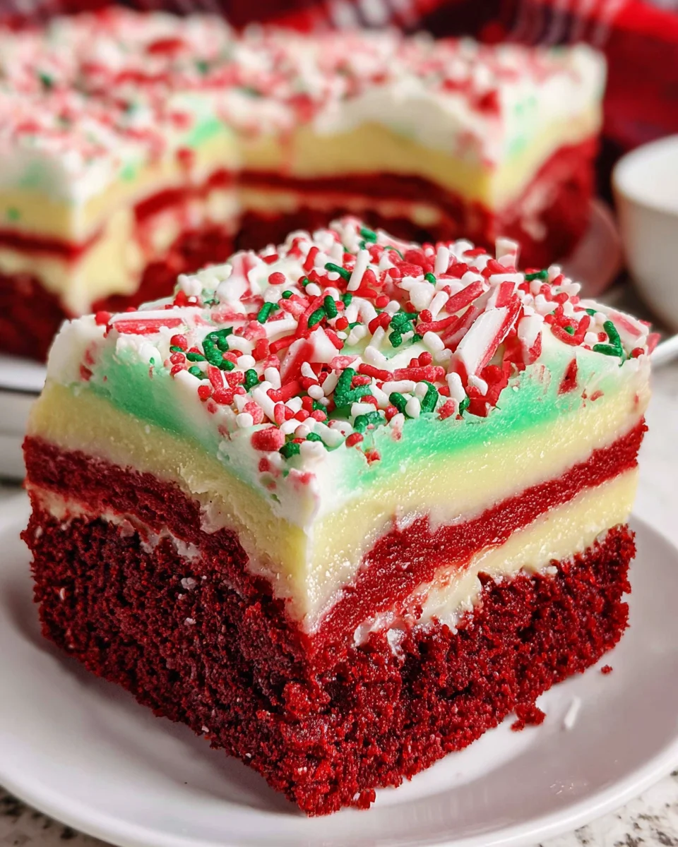 Christmas Red Velvet Poke Cake