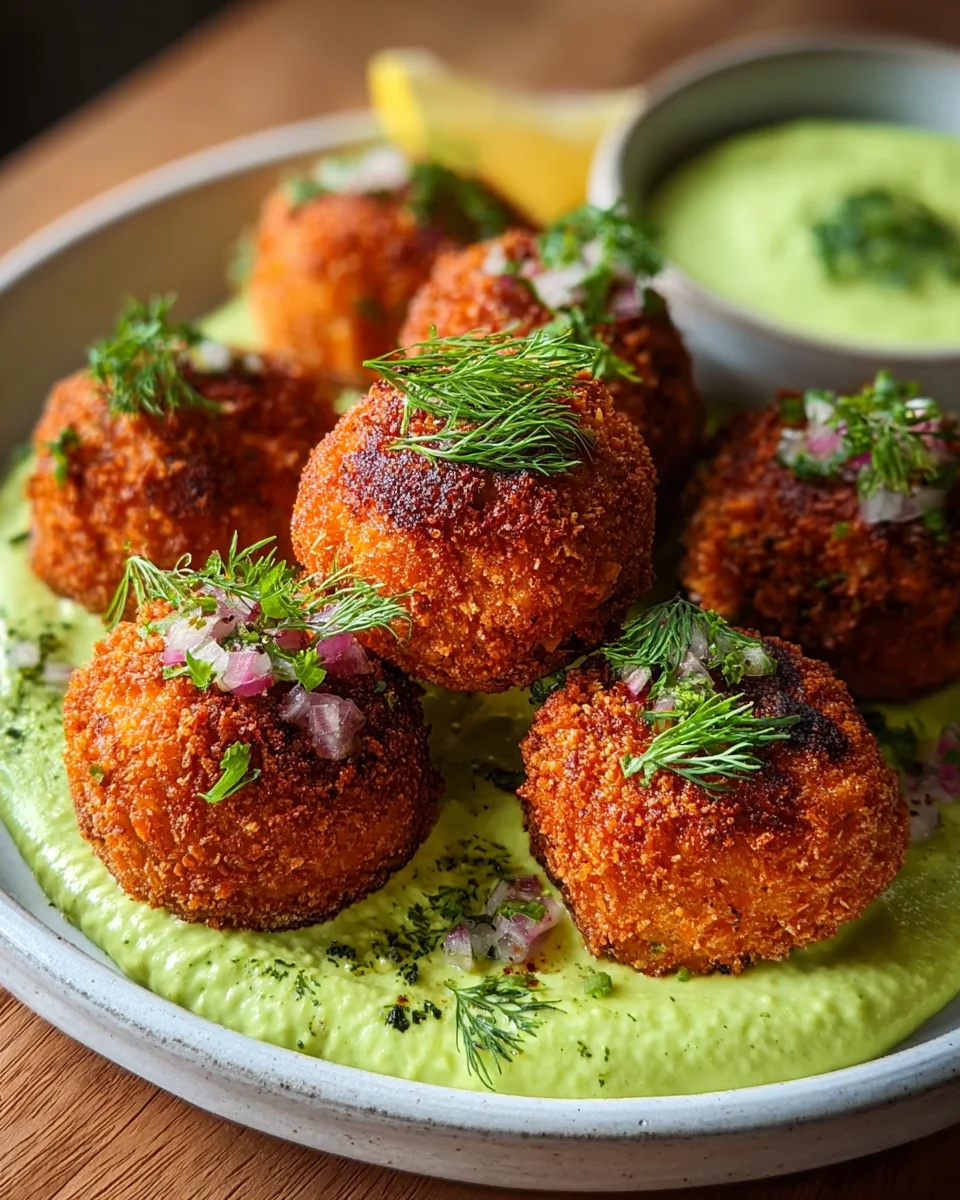 Salmon Balls with Creamy Avocado Sauce: A Tasty Delight!