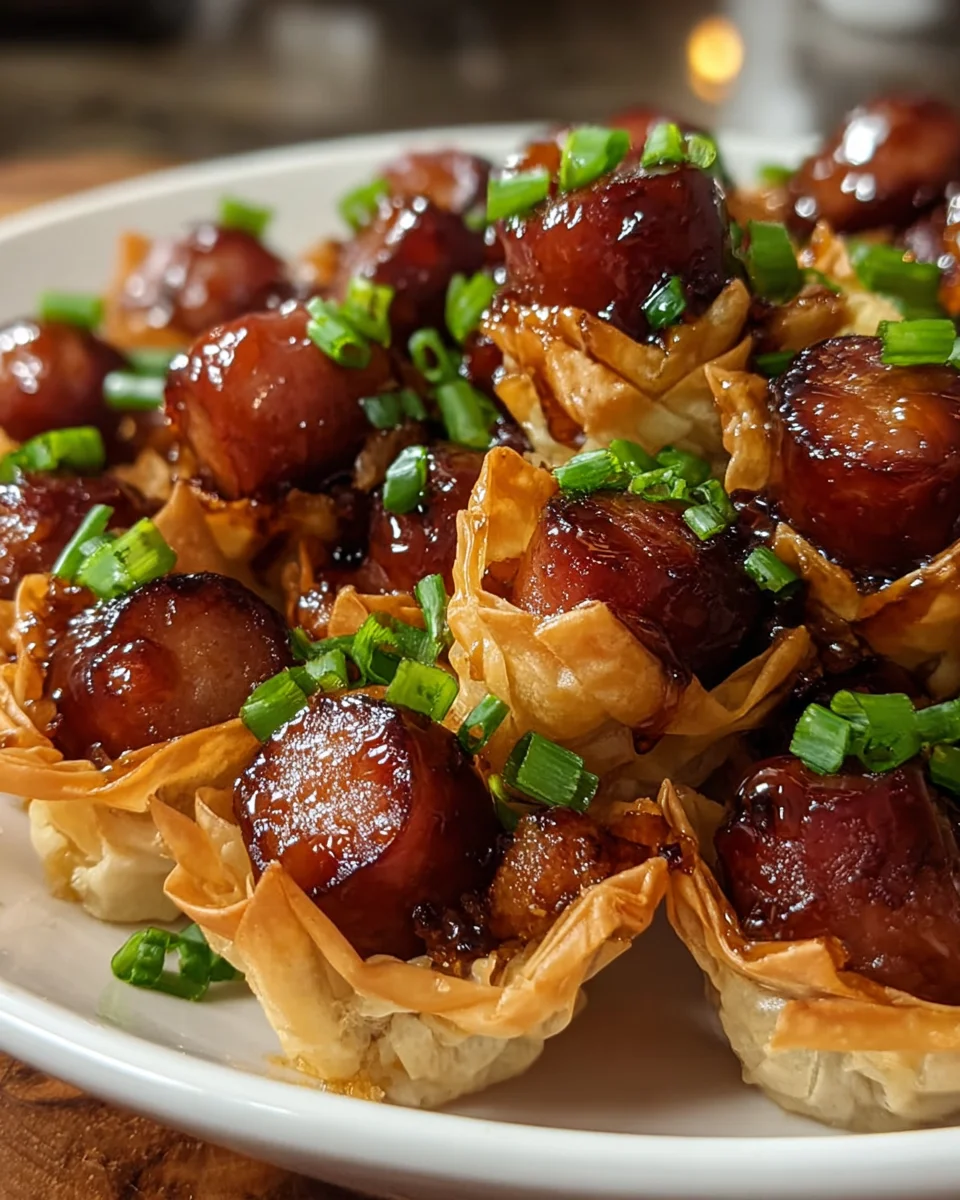 Honey Garlic Mississippi Lil’ Smokies Party Cups