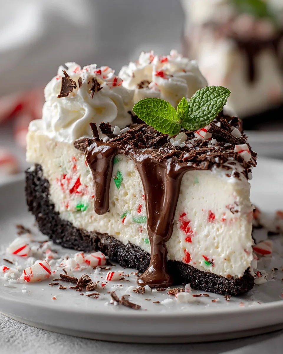 No-bake Peppermint Cheesecake