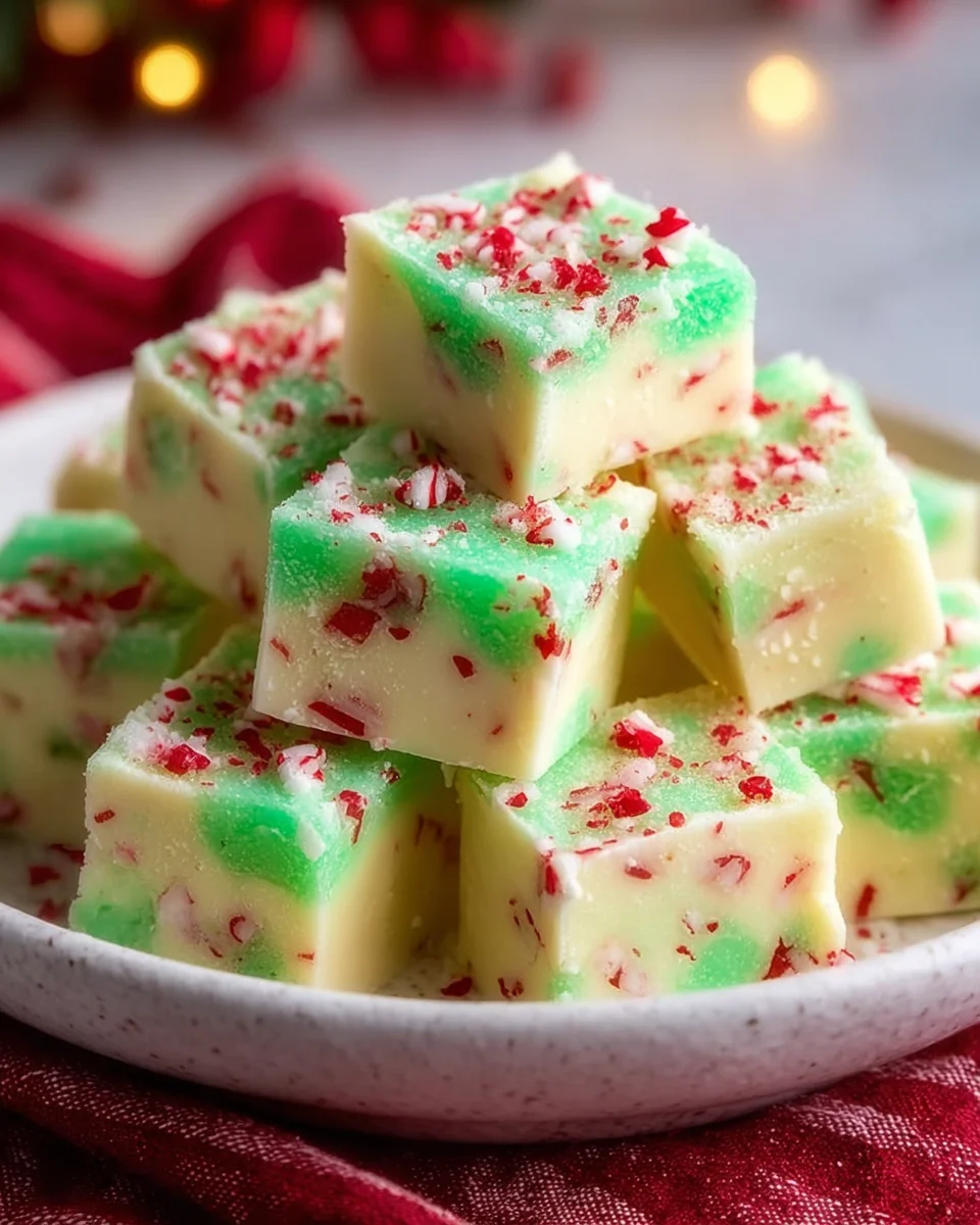 Grinch Peppermint Fudge
