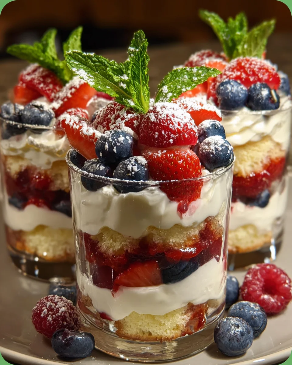 Creamy Christmas Trifle Parfait Shots