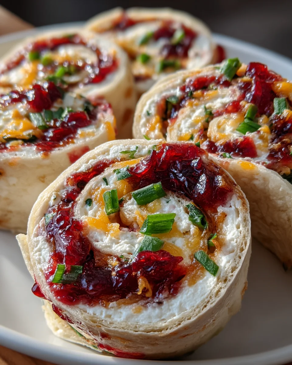 Cranberry Pepper Jelly Pinwheels