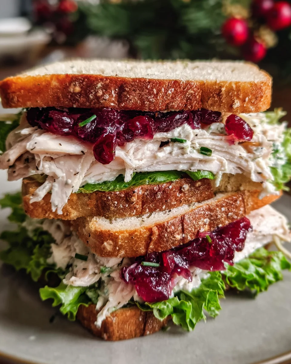 Leftover Turkey Cranberry Sandwich