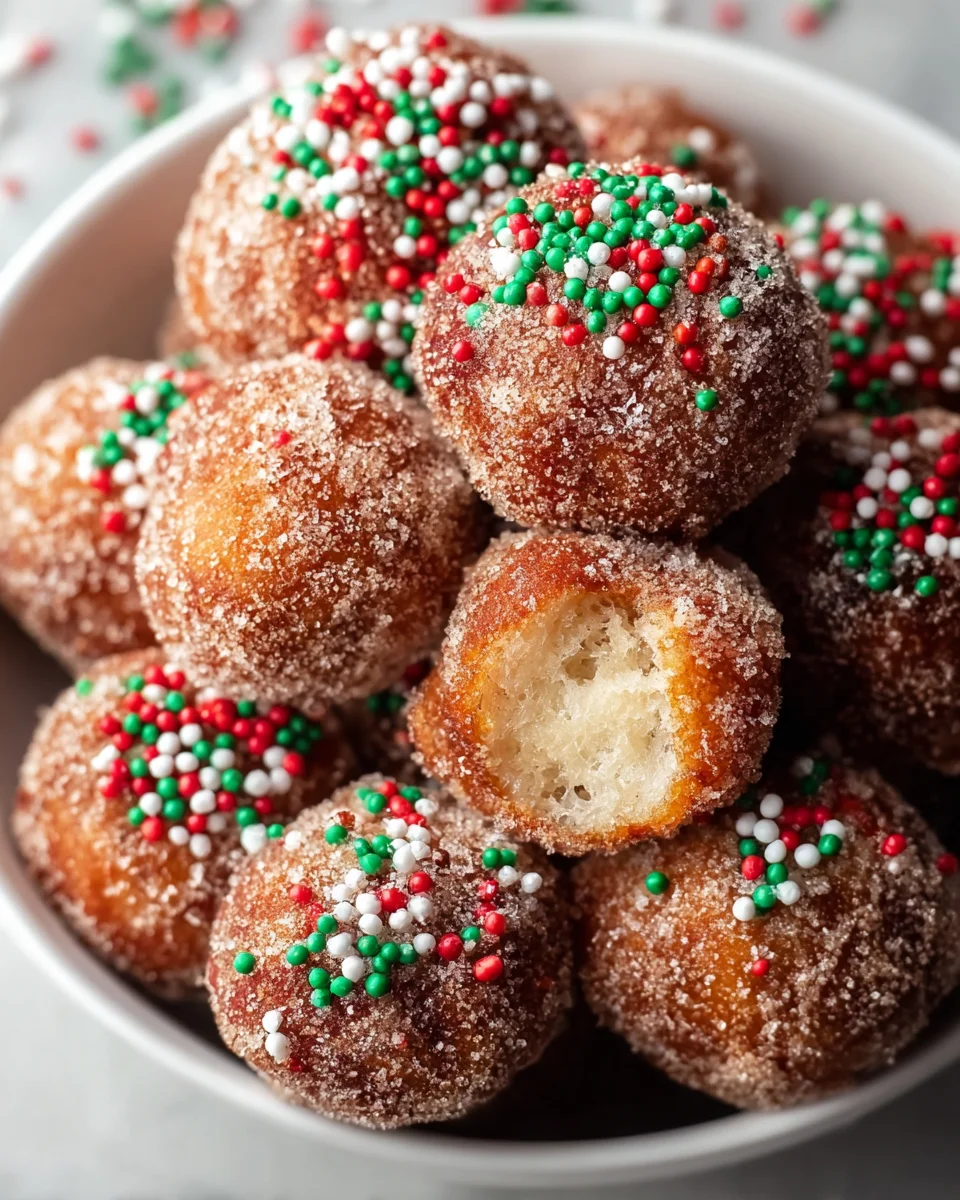 Air Fryer Christmas Donut Holes