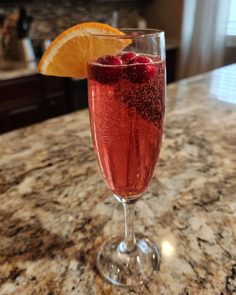 Christmas Cranberry Mimosa: The Perfect 2-Ingredient Holiday Toast