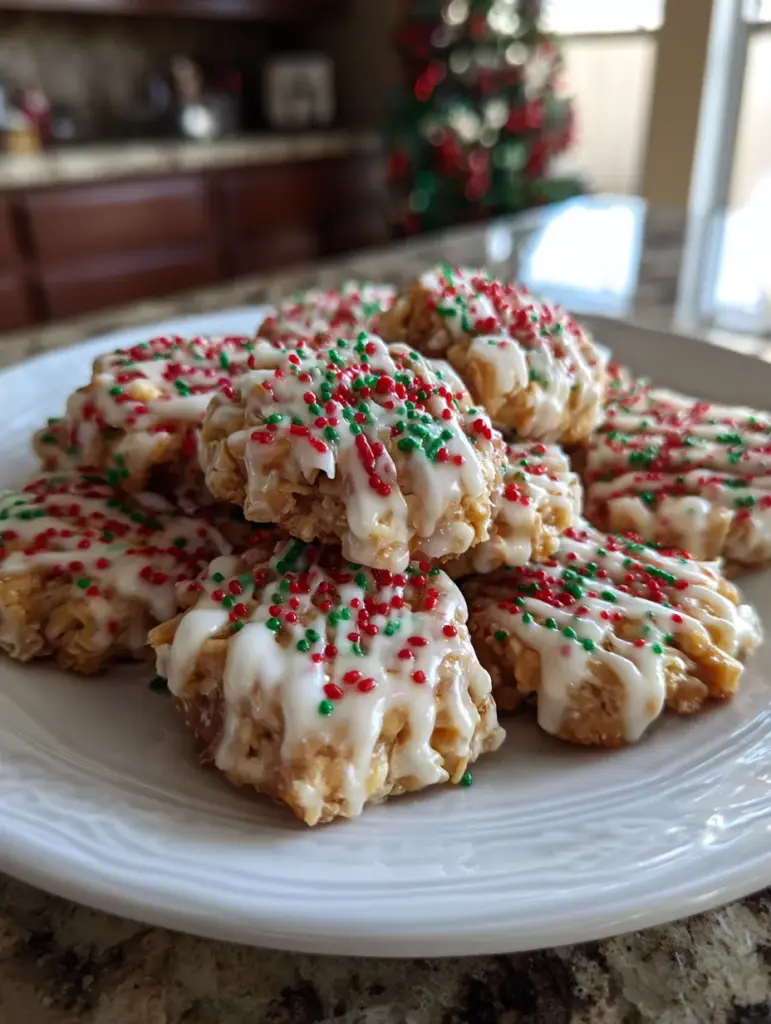 No-Bake Christmas Crunch Cookies