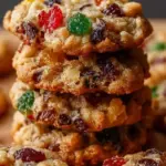 Dense Holiday Fruitcake Cookies