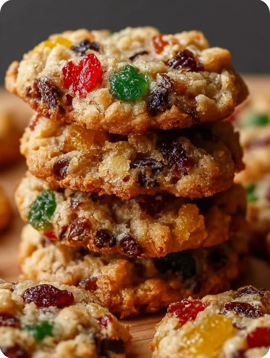 Dense Holiday Fruitcake Cookies – Sweet, Chewy & Packed with Festive Flavor 🎄✨
