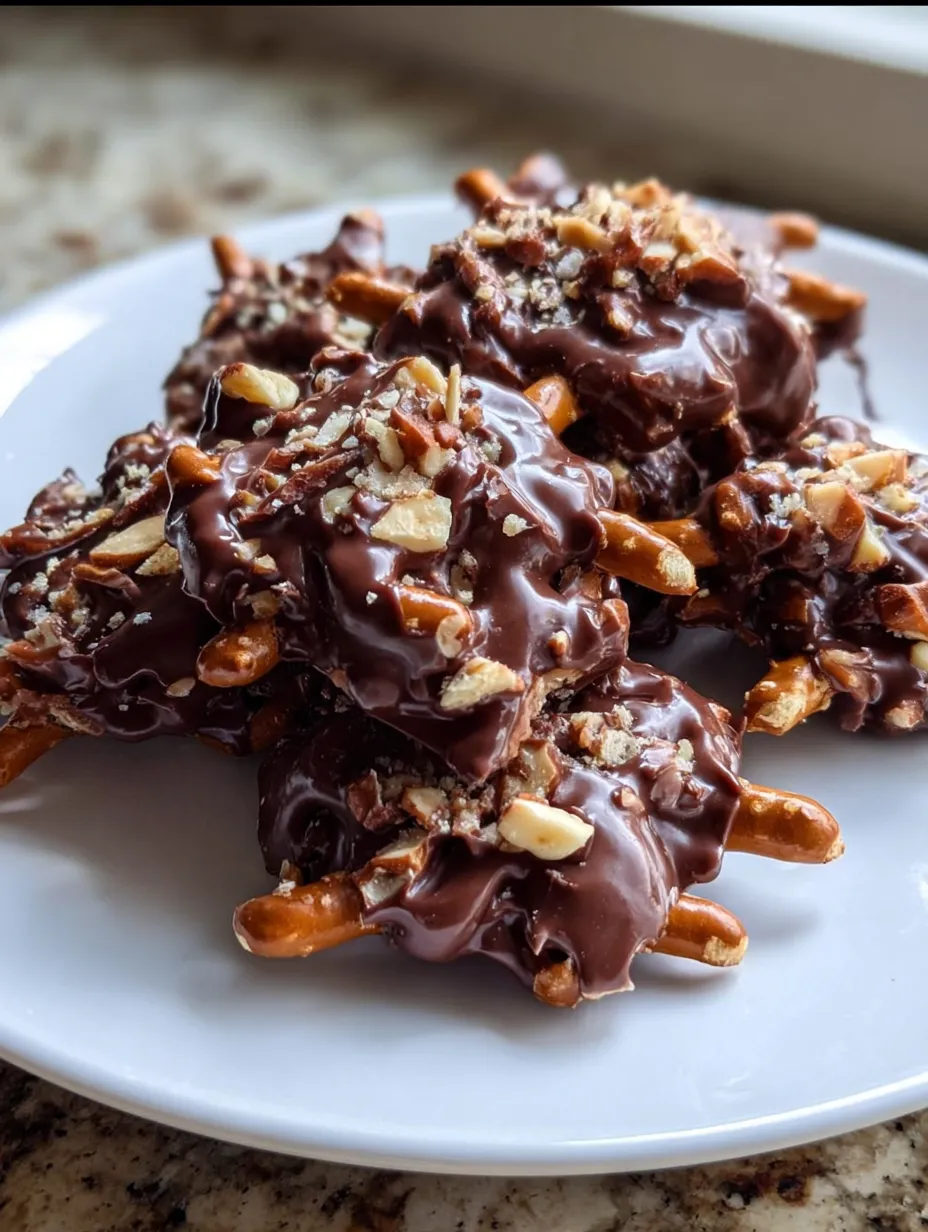 🍫🥨 Chocolate Pretzel Crunch Clusters: The Ultimate Sweet &amp; Salty Snack!