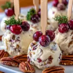 Cranberry Pecan Cream Cheese Holiday Skewer Bites