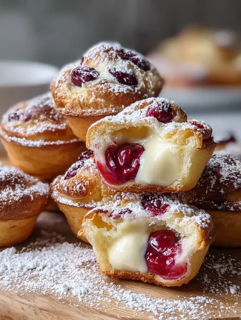 Cherry Cheesecake Crescent Muffins