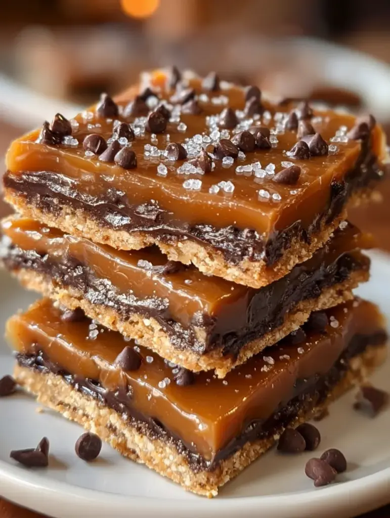 Salted Caramel Chocolate Crack Bars