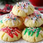 Christmas Meltaway Drizzle Cookies