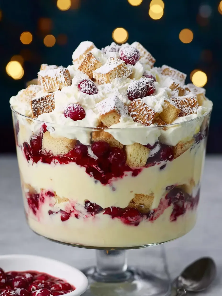 White Christmas Cranberry Trifle: A Holiday Dream Dessert