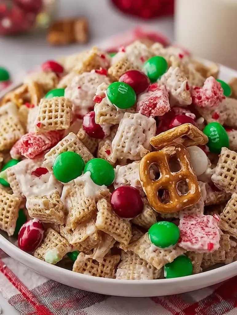 White Chocolate Christmas Chex Mix