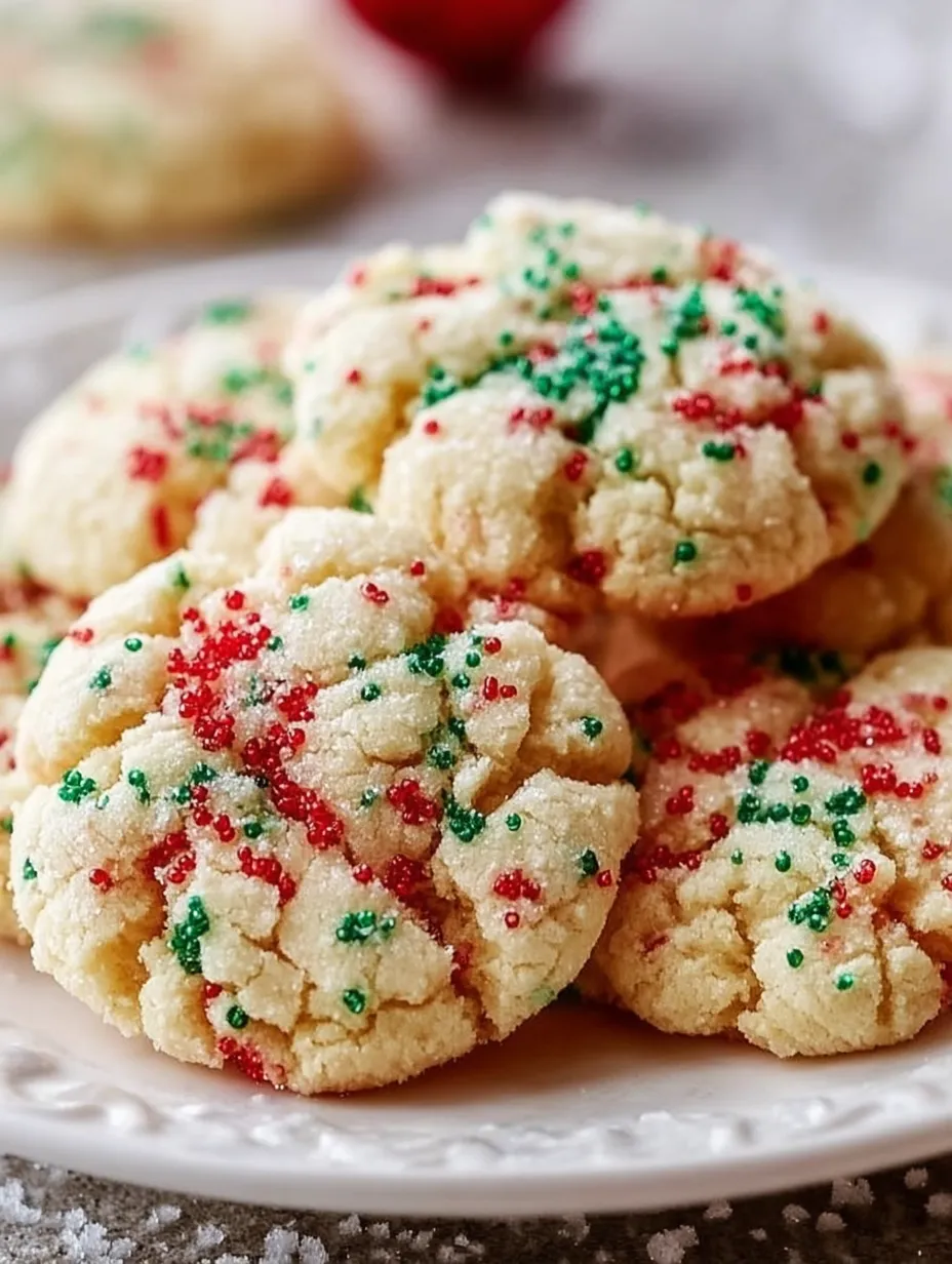 🎄 Christmas Sprinkle Gooey Butter Cookies Recipe: Soft, Festive, and Full of Holiday Magic