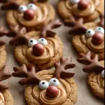 Peanut Butter Reindeer Swirl Cookies