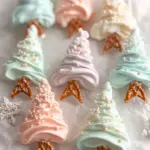 Pastel Chocolate Pretzel Christmas Trees